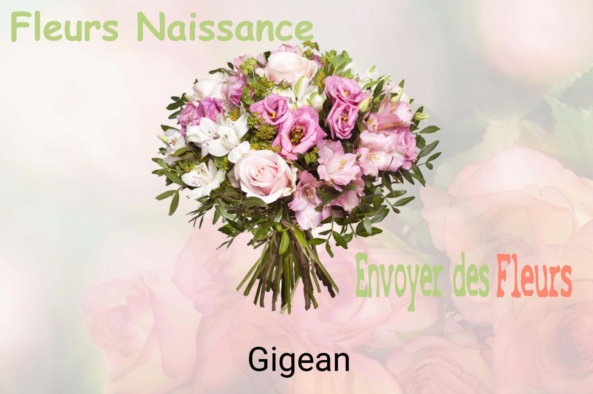 Bouquet de fleurs de naissance livré à Gigean
